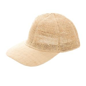 COPY - Janessa Leone Raffia Straw Baseball Cap NEW